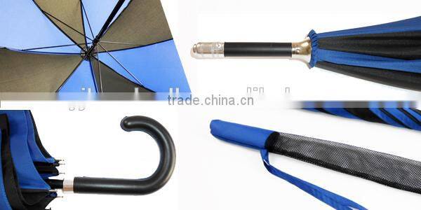 23"*8K Wooden Umbrella with Matching Pouch