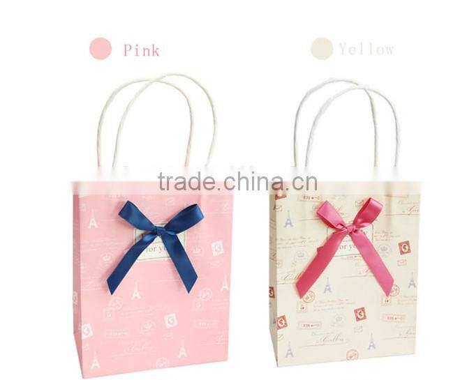 Custom gift paper bag made of art paper with various color and cheap price