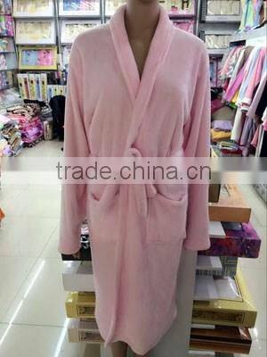 wholesale adult onesie cheap soft coral fleece bathrobe made in china