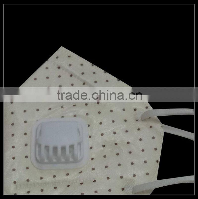 Yellow spunlace nonwoven fabric protective face mask with valve