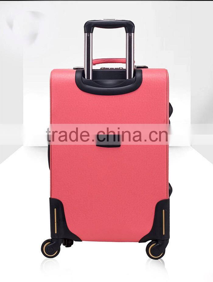 two pcs fashion design PU suitcase sets young girls and boys travelling luggage bag