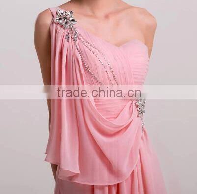 2014 New Design rhinestone flower shape applique Handmade Welding crystal trim for bridal clothing set