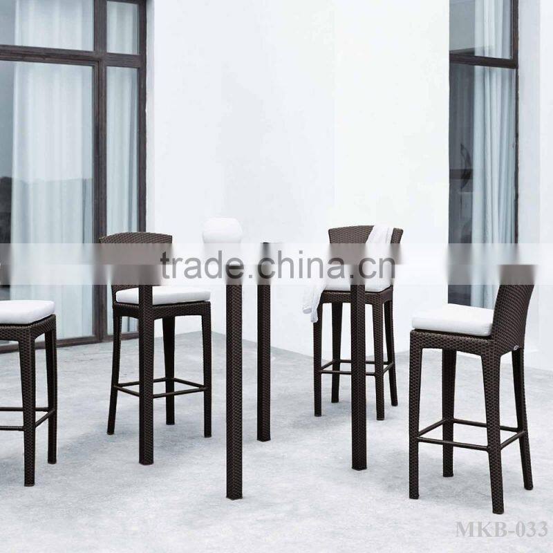 2015 Hot Sale Wicker Rattan Bar Stool - Wicker Rattan Bar Set - Outdoor Bar Set Furniture