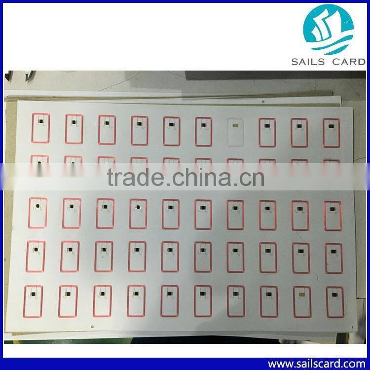 Customized 6x8 Layout RFID Inlay for ISO14443A F08 Smart Card