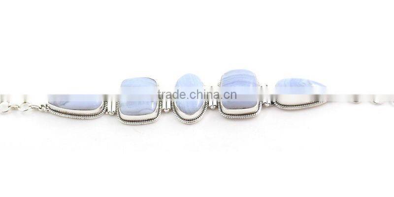 Dendrite Agate jewelry 925 silver bracelet natural gemstone jewelry Indian silver bracelet Fashion bracelet