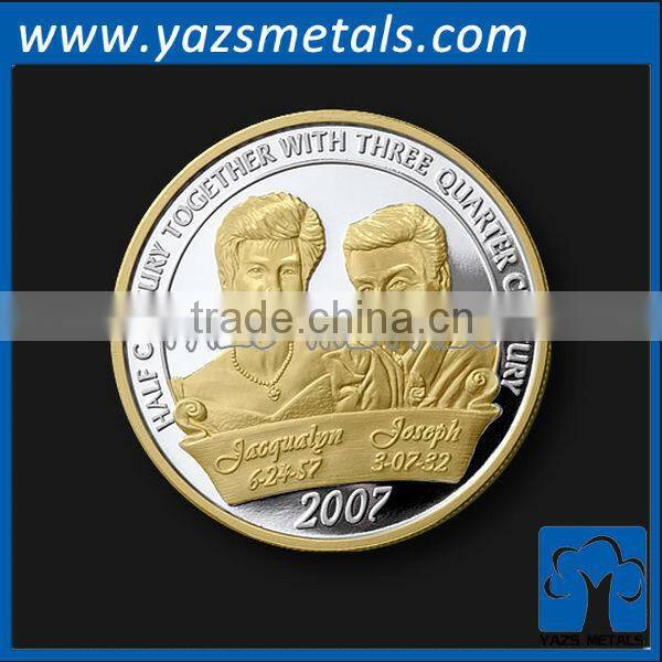 custom made metal Commemorative acrylic coin