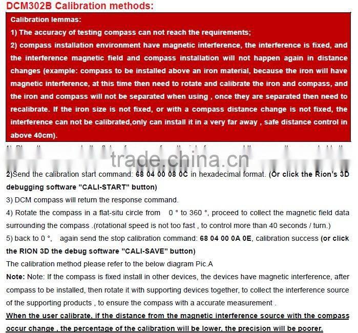 DCM302B Top Selling Triple Axis Magnetometer With High Precision 0.5~0.8deg Full Metal Jacket MADE IN CHINA