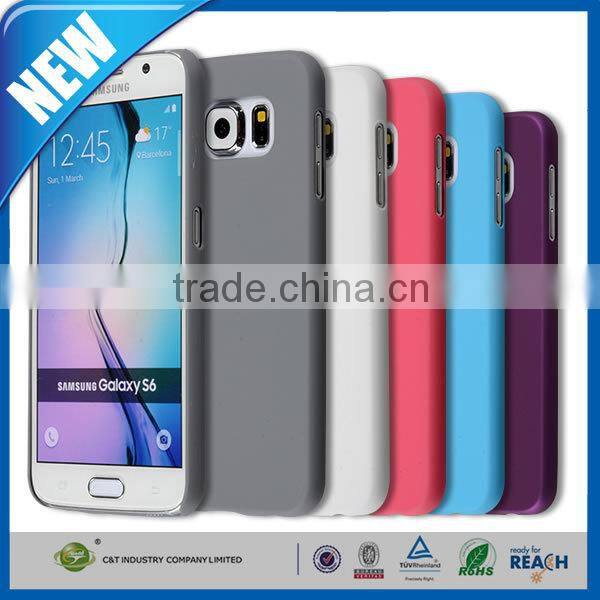 C&T Unique Big Flower Bloom Polycarbonate Hard Case Back Cover for Samsung S6 Black