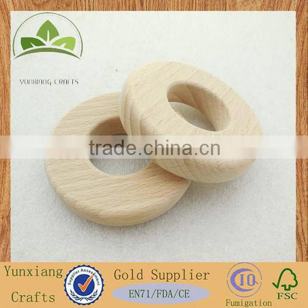 Wooden baby teethers ring