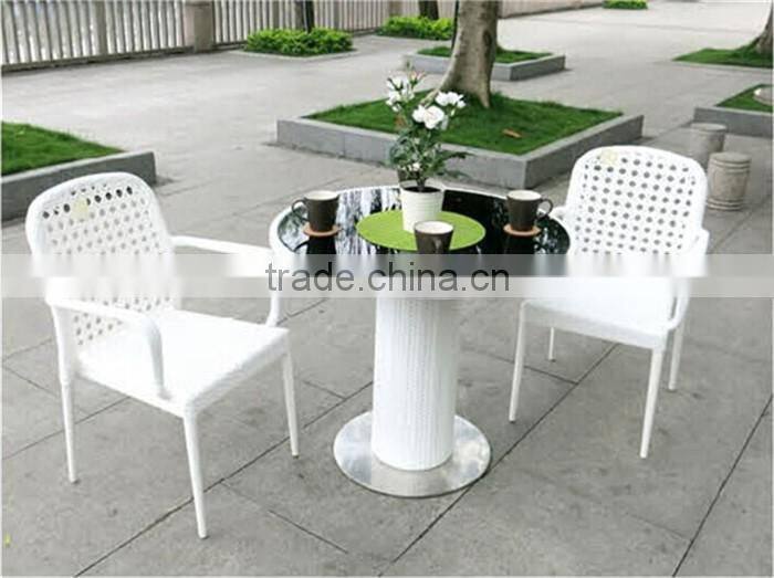 Wicker chairs and table dining set cube set hotel furniture