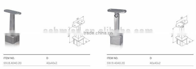 stainless steel handrails for outdoor steps saddle support,saddle