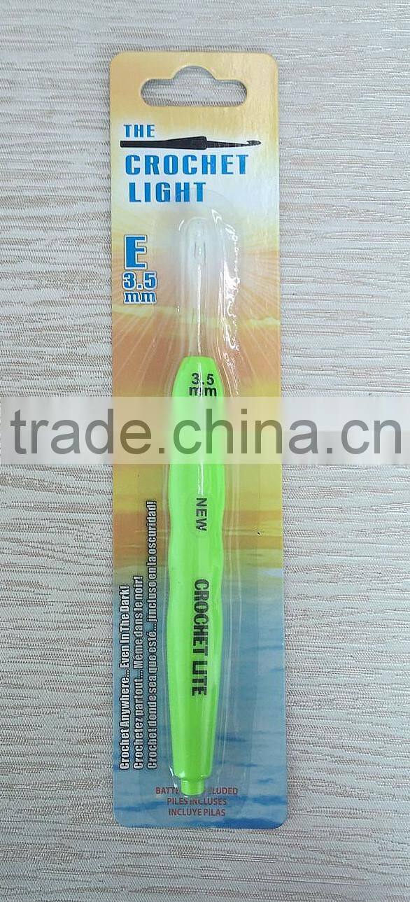 Crochet Lite Crochet Hooks, Size E/3.5mm, Bright Green