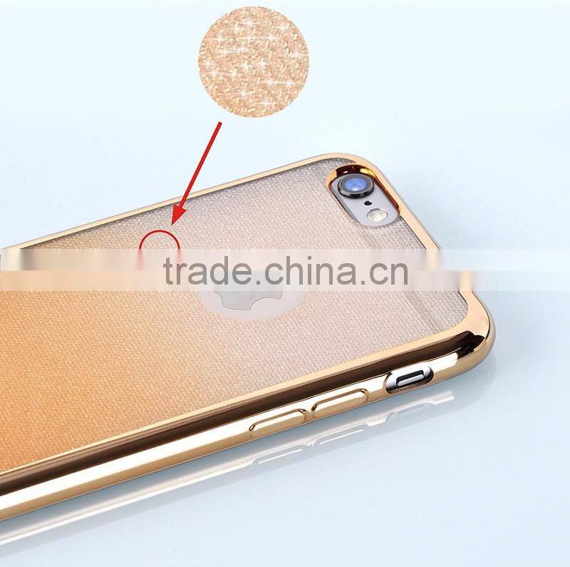 2017 New Designs Electroplate Grid Pattern Bling Ultra Slim soft Case cover for huawei y6ii