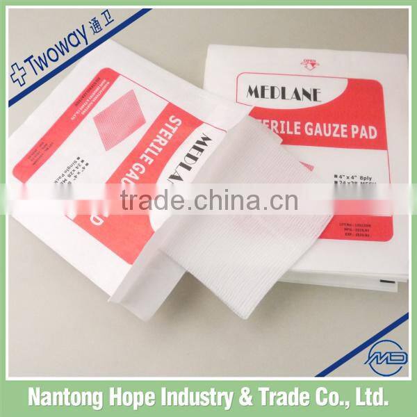 12" x 12" 12ply medical sterile laparotomy sponge with blue loop