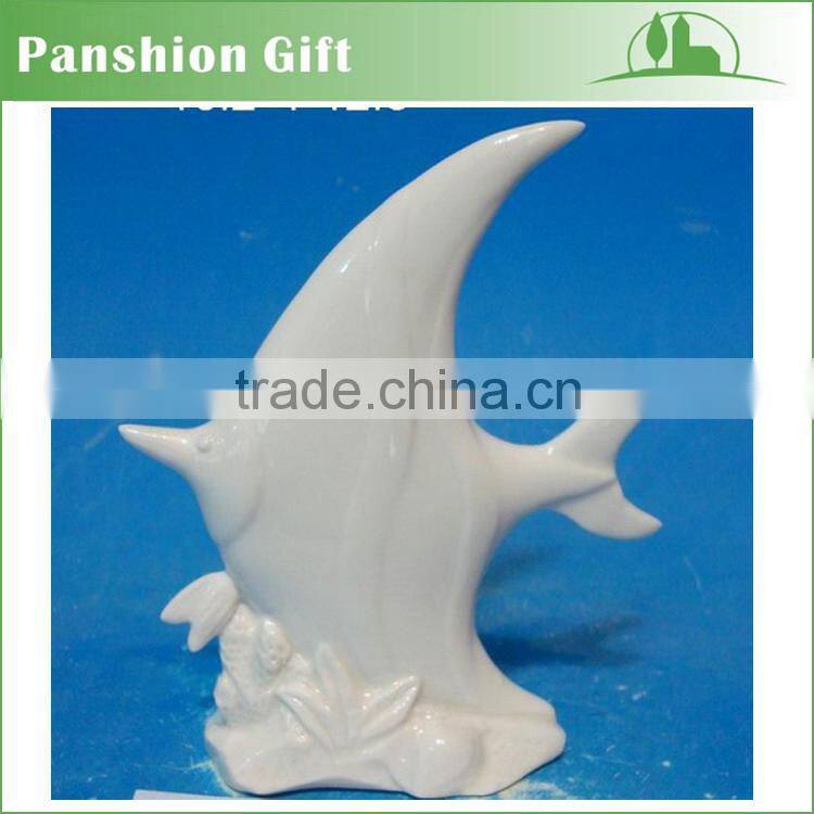 white porcelain ceramic ocean fish decor