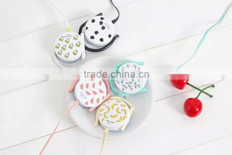 Fashion Ear hook designed earphone with spiral cable