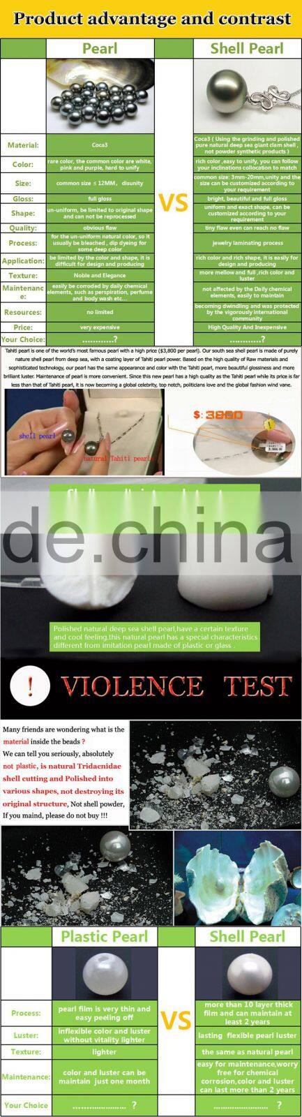 custom wholesale fashion south sea shell pearl o ring