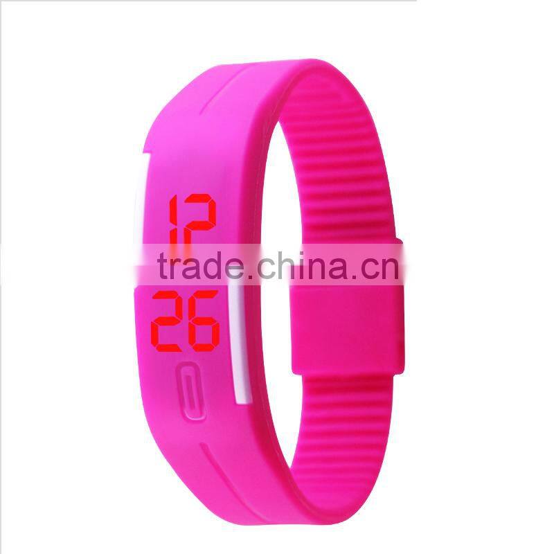 Promotional silicone led sport watch with customized LOGO