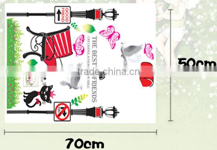 Fashion Design Eco-friendly Decals PVC Removable Wall Sticker Lamp