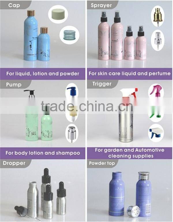 Recycled Empty aluminum powder bottle with oxidic sifter closure