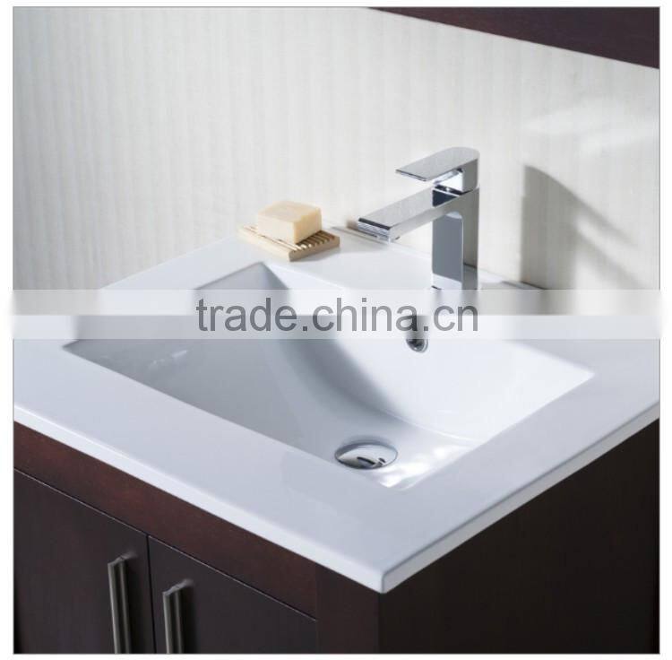 dark cherry solid wood bathroom furniture with mirror