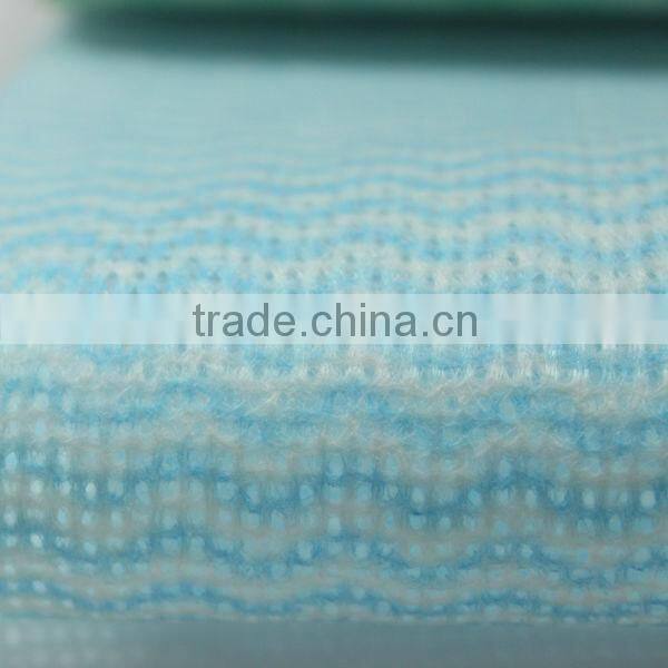 China manufacturer embossed polyester square net nonwoven fabric