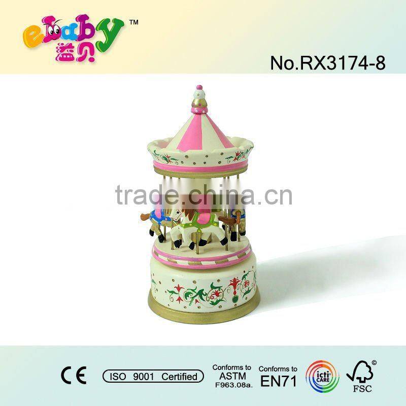 Wooden music box with pirate