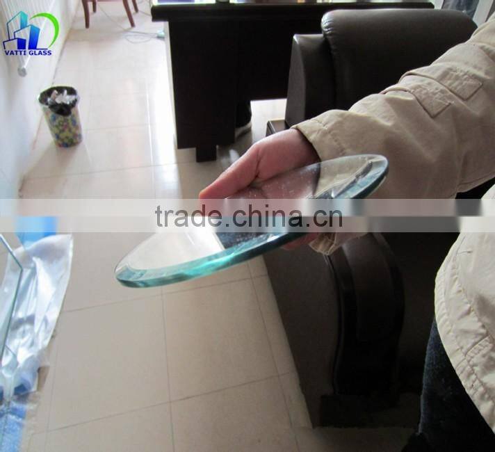Competitive price beveled polished edge toughened glass