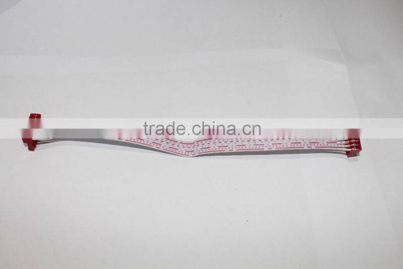 KSM electrical cable assemble Custom Flat Ribbon Cable Assembly with Micro Match 1.27mm Red IDC Socket and Red IDC Socket