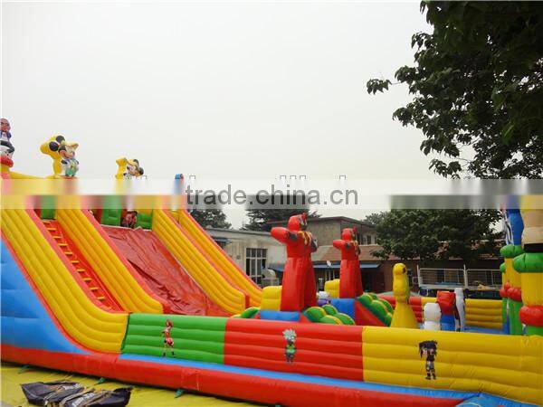 Used commercial inflatable jumping castle with slide