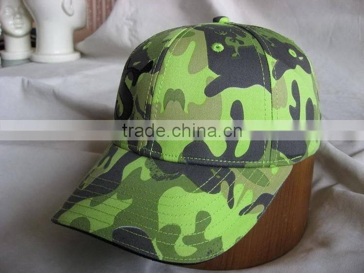 Hot style 6 panel camo baseball cap