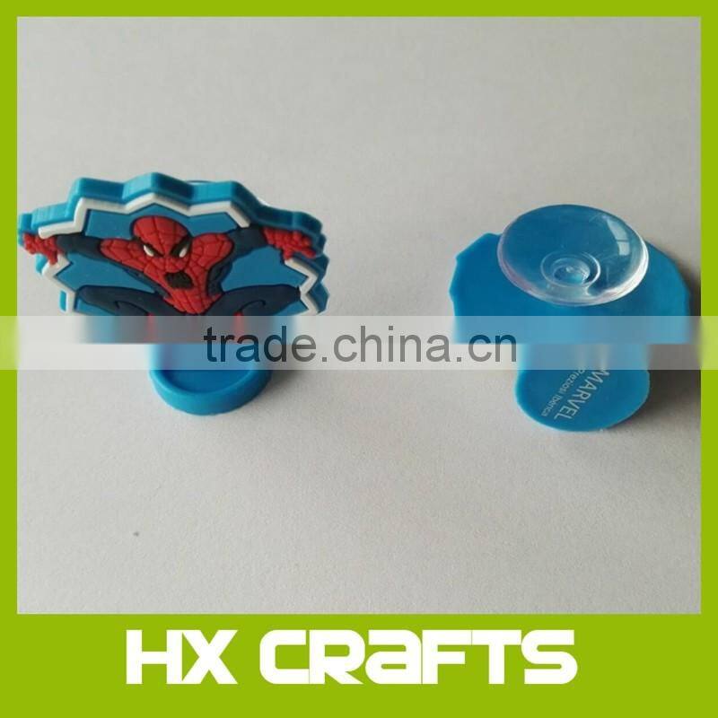 2016 new license promotional cartoon design soft PVC suction cup,3D suction cup
