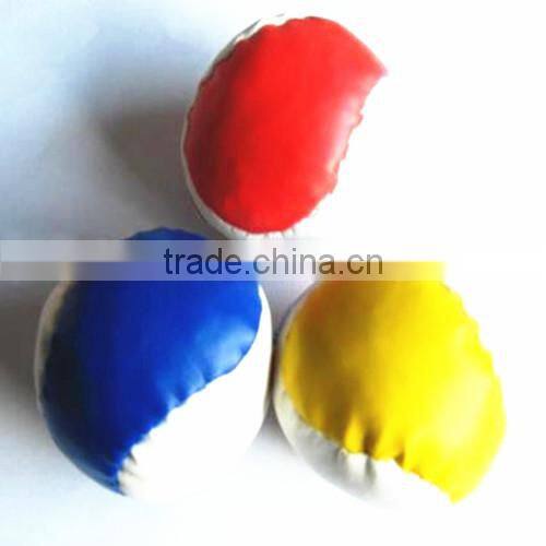Eco-friendly Welcome OEM design soft lether knitted juggling ball
