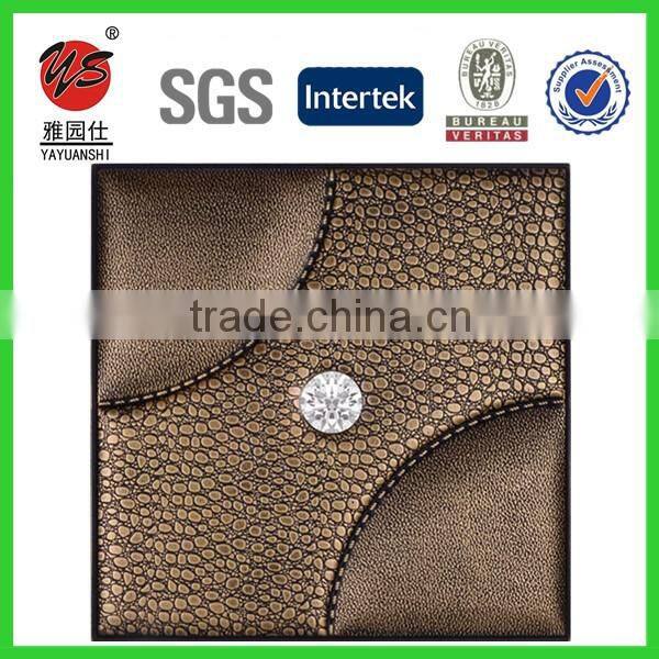 2016 400*400mm 3D leather wall panel decorative 3d PU leather covering wall panel ceiling panels