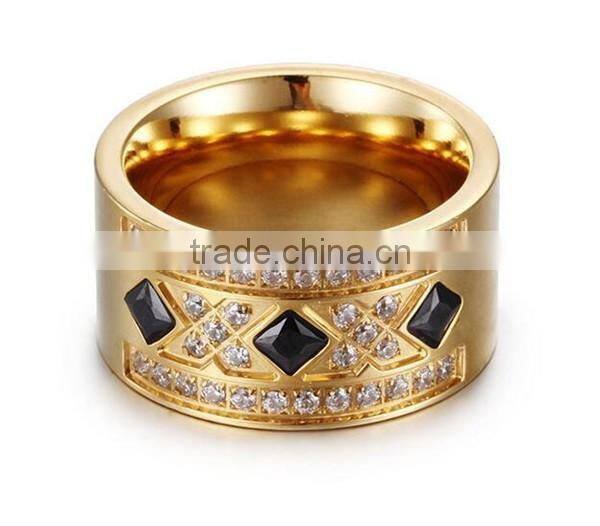 OEM manufacturer gold stainless steel birthstone ring