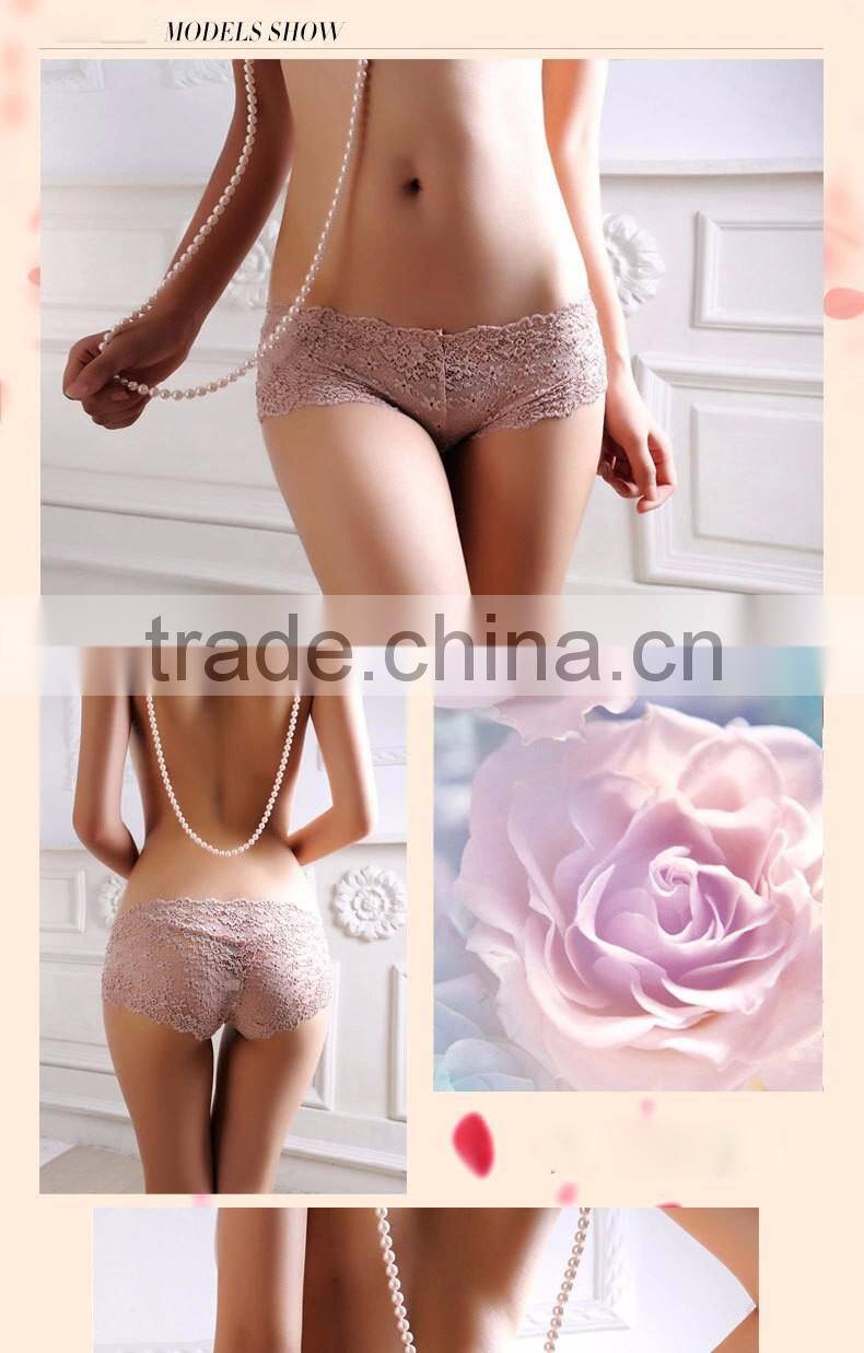 Full lace transparent panties girls fancy panties from china