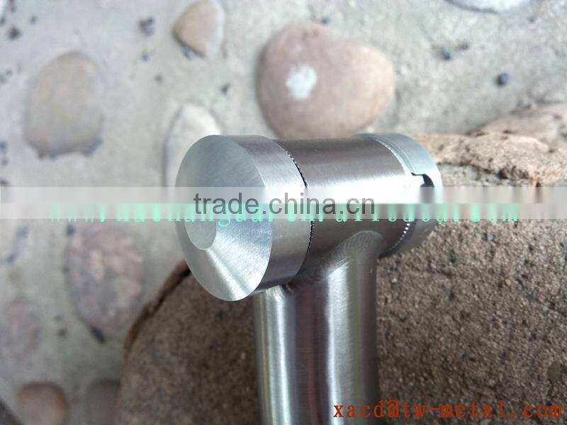 Titanium bike seat post with handing brush finished