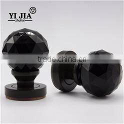 1 1/9 inch zinc base chrome plated amethyst glass knob