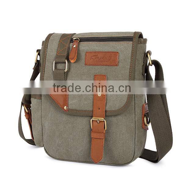 Guangzhou Factory Wholesale Men Canvas Shoulder Bag,Canvas Cross Body Bag