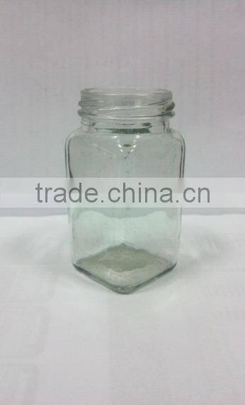 Flint Color 100ml Square Shape Glass Jars for Food