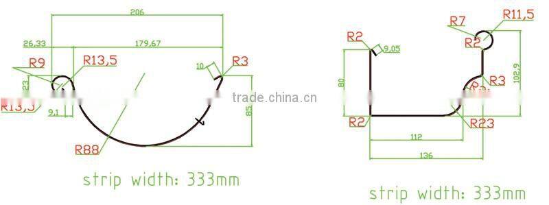 Gutter Roll Forming Machine used for metal gutters production in Hebei Botou JBL