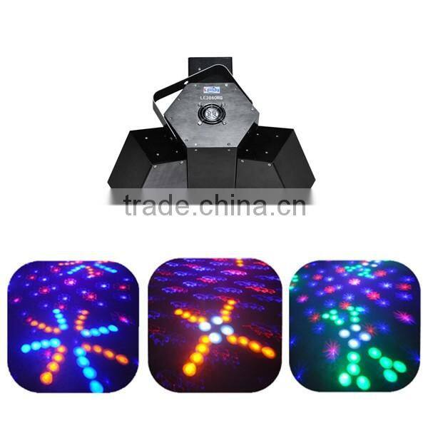 3 Claw moonflower 18W RGBYW LED Light and 500mW RB Animation Twinkling Laser Light