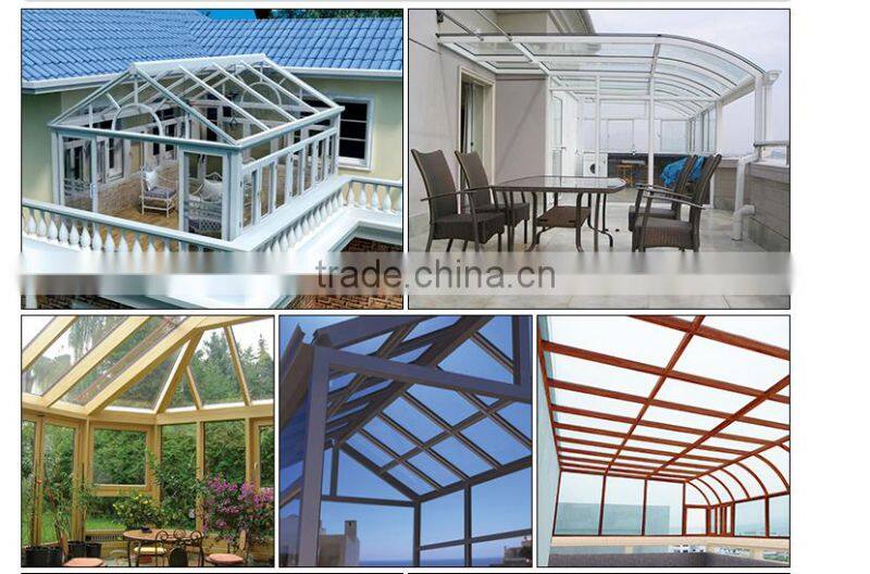Modern design aluminum alloy glass house,green house, sunroom/wood-aluminium composite sunroom