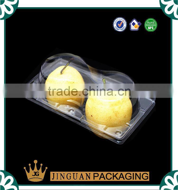 Eco-friendly transparent plastic clamshell blister packaging fruit container