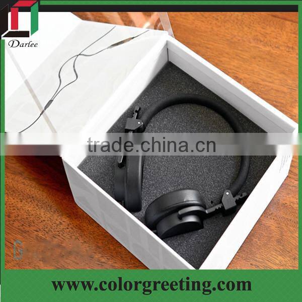 High end luxury magnetic closure folding lid headphone packaging box