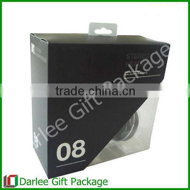 Wholesale clear plastic window headphone packaging box