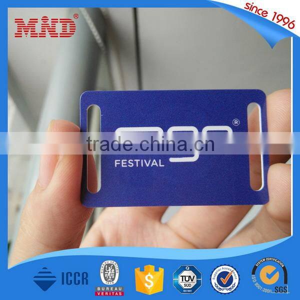 MDWW37 Adjustable NFC wristband event and festival use disposable woven nfc bracelet