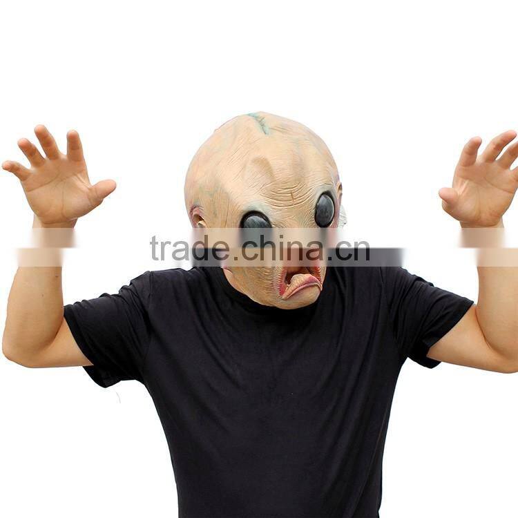 Halloween Rubber Human Alien Head Latex Mask