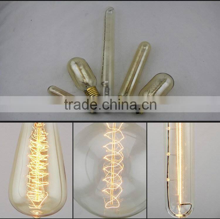 Manufacturer Edison Bulb Decorative T30 Vintage Antique Edison Light Bulb 40W Carbon Filament Edison Bulb