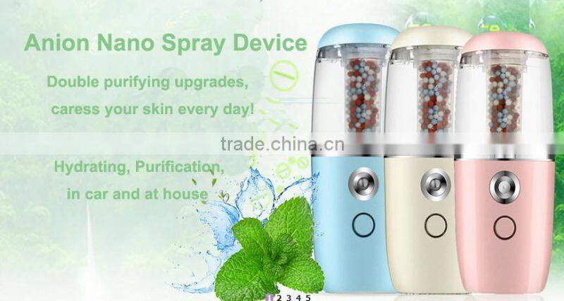 Nano Vapor Facial Steamer Handy Portable USB Nebulizer Facial Cleans tightens Mist Sprayer Skin Care Machine